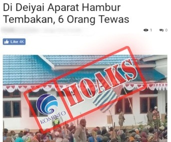 Hoaks! 6 Orang Tewas Usai Aparat Hambur Tembakan di Papua