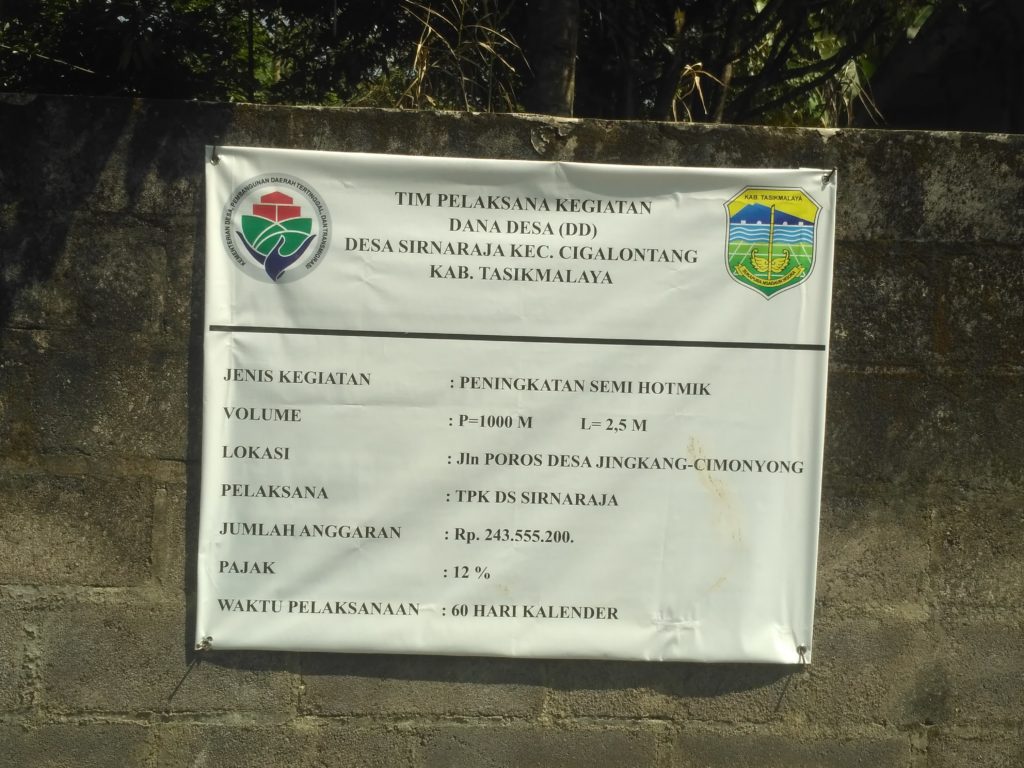 Realisasi dana desa (DD)
