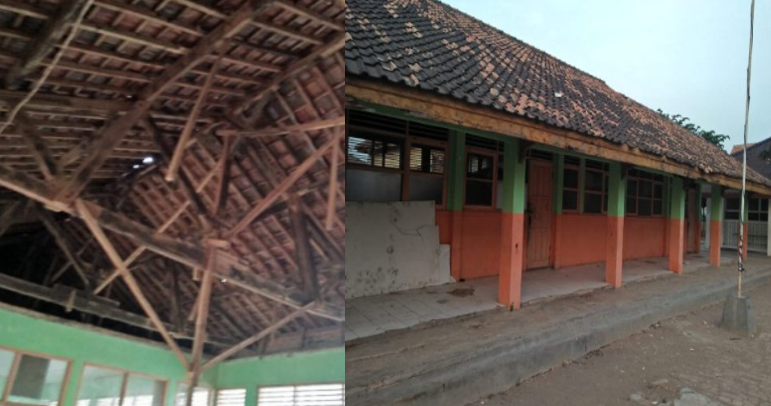 Bangunan SDN Cikalong III Kec. Cilamaya Wetan, Sudah Tidak Layak