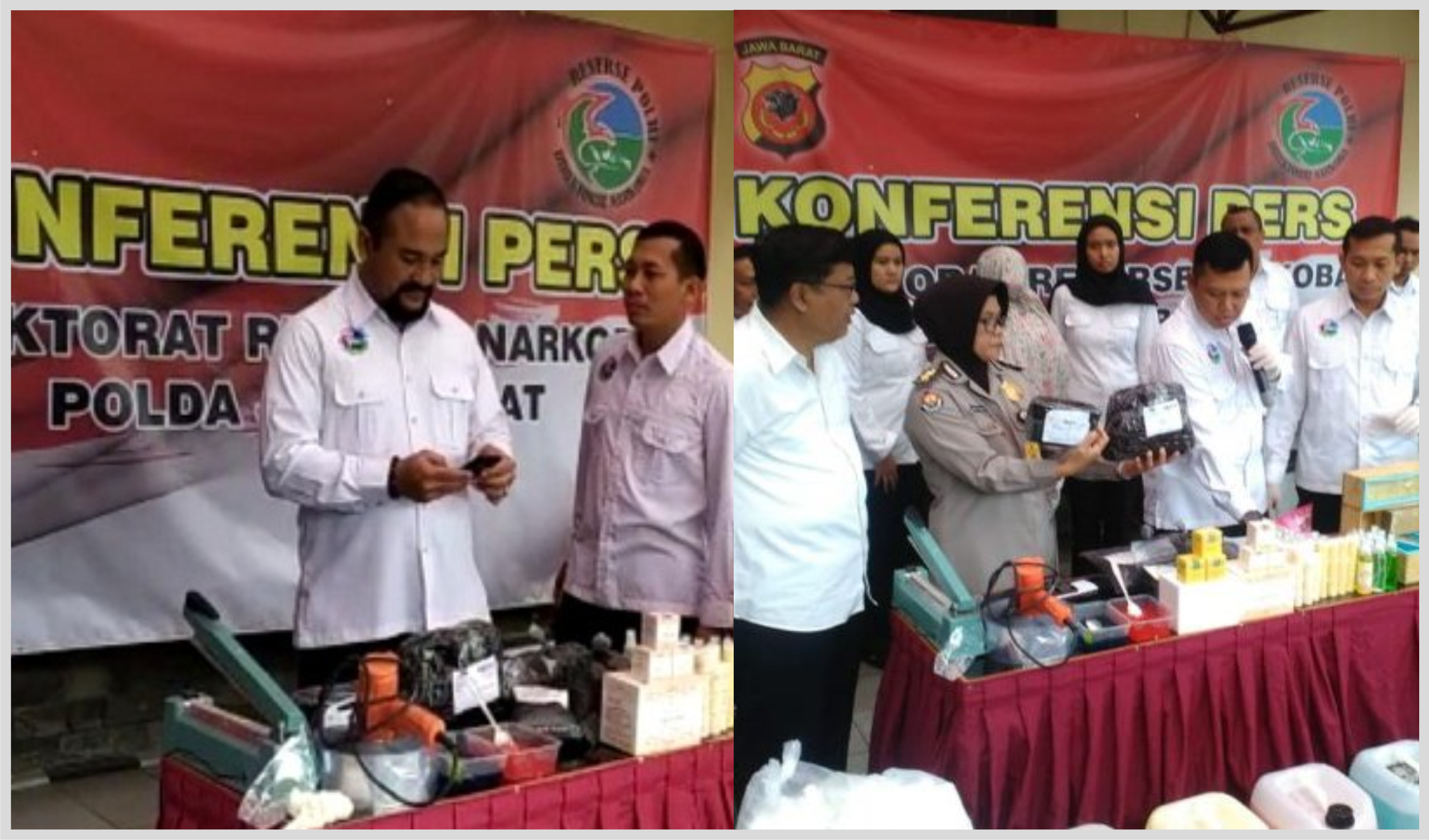 Polda Jabar : Pengungkapan Tindak Pidana Sediaan Farmasi Kosmetika