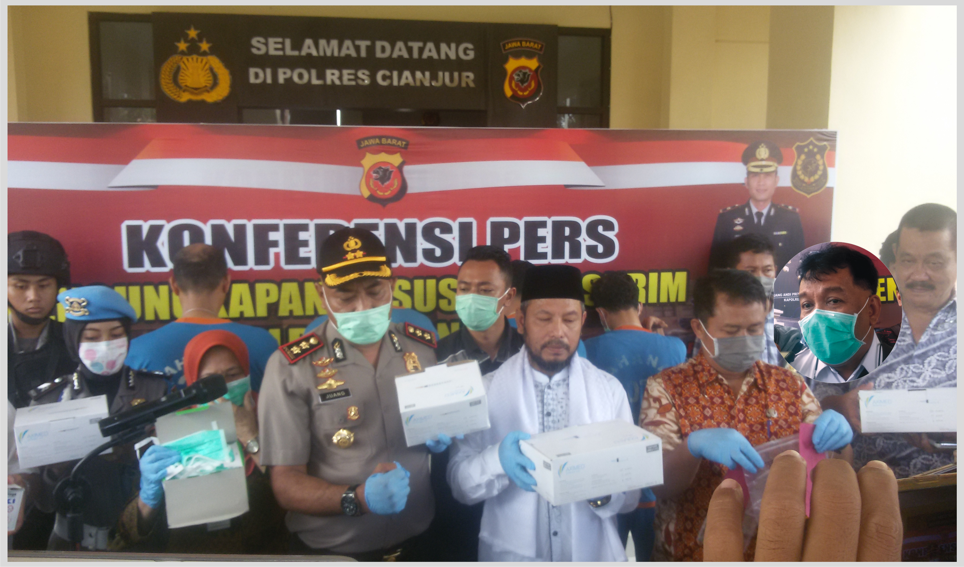 Pencuri 9 Karton (360 dus) Masker, Diamankan Satreskrim Polres Cianjur