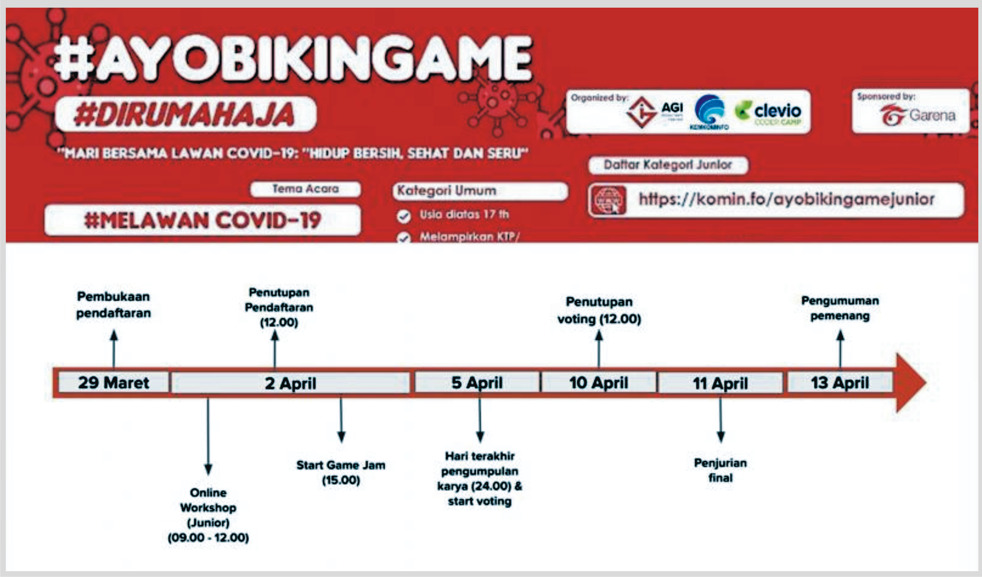 #DiRumahAja, Kominfo Gandeng AGI dan Clevio Gelar Ajang Cipta Game