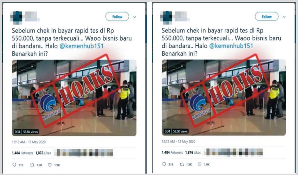 HOAKS, Rapid Test di Bandara Soekarno-Hatta Bayar Rp550.000