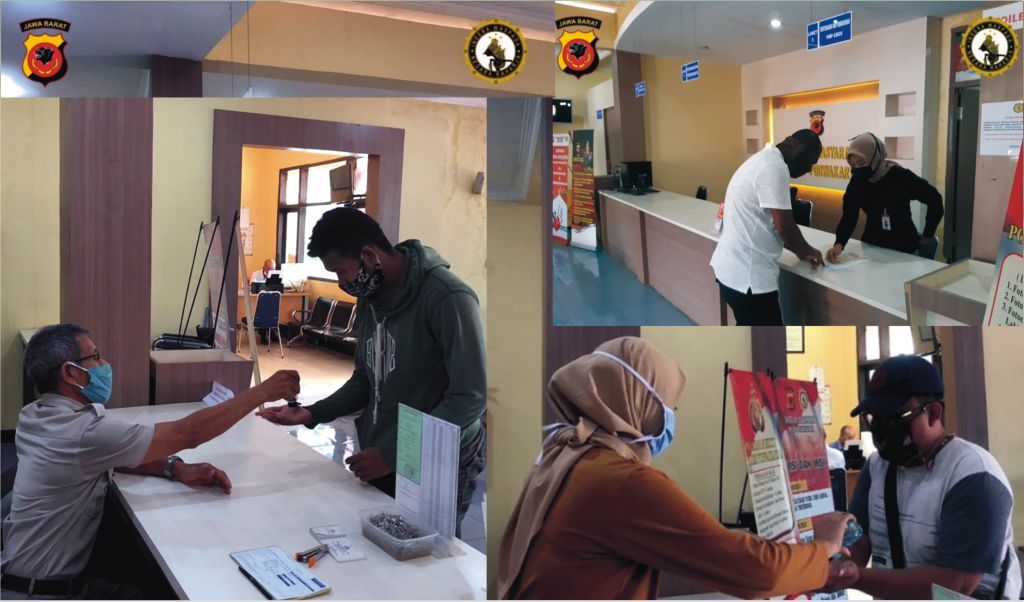 Polres Purwakarta dalam Pelayanan Terapkan Protokol Kesehatan