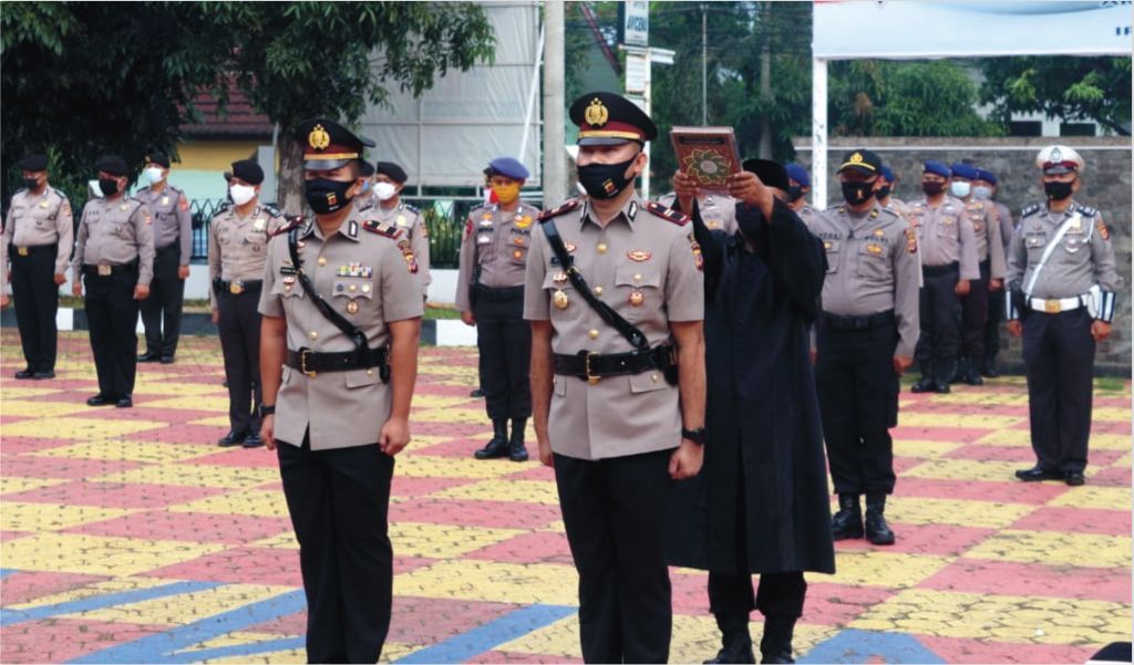 Dengan Protokol Kesehatan, Sertijab Kasat Reskrim Polres Purwakarta