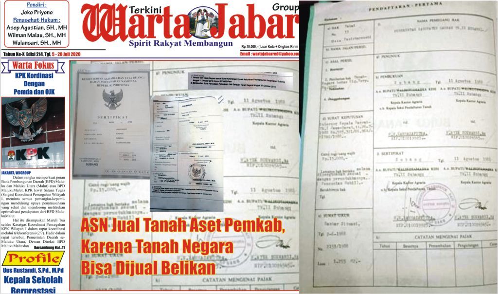 ASN Jual Aset Pemkab, Karena Tanah Negara Bisa Dijual Belikan