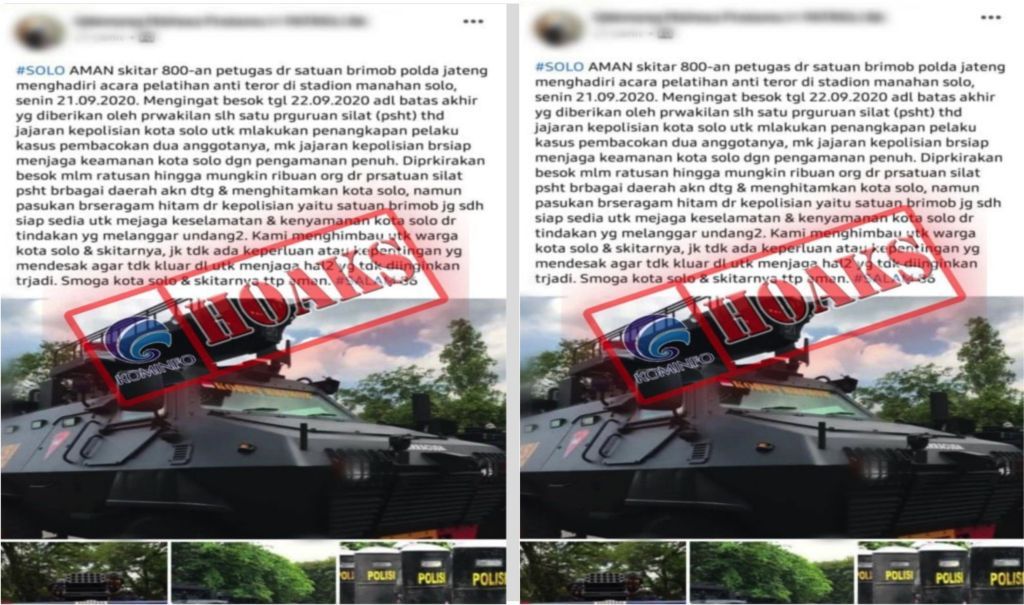Pengumpulan Massa PSHT di Kota Solo (HOAKS)