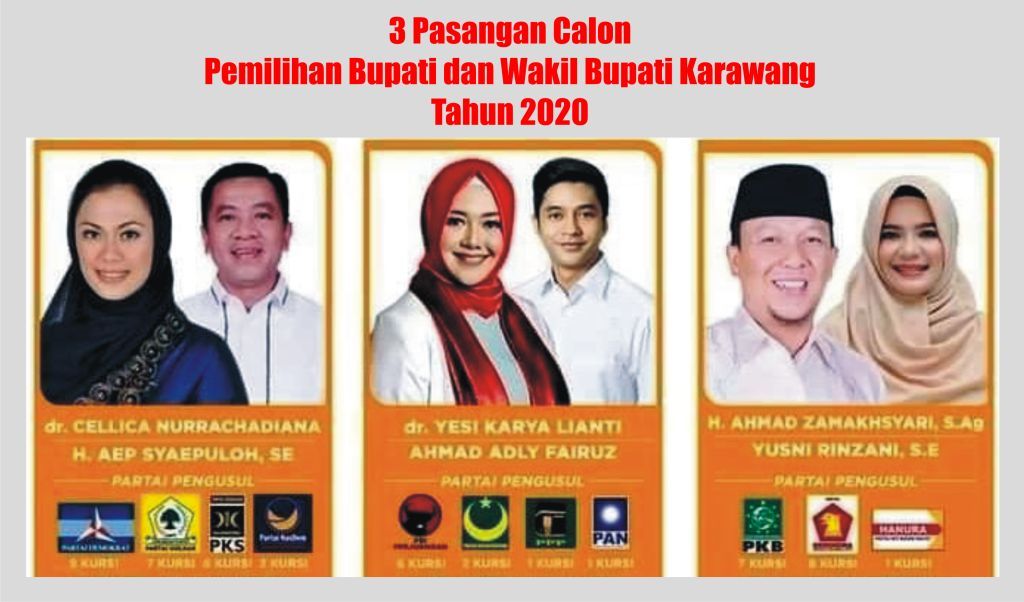 Tiga Paslon Bupati dan Wakil Bupati Ditetapkan KPU Karawang