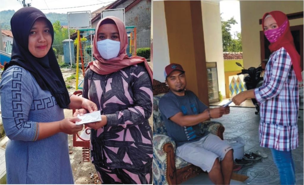 Pemdes Mekarhurip Membagikan Masker