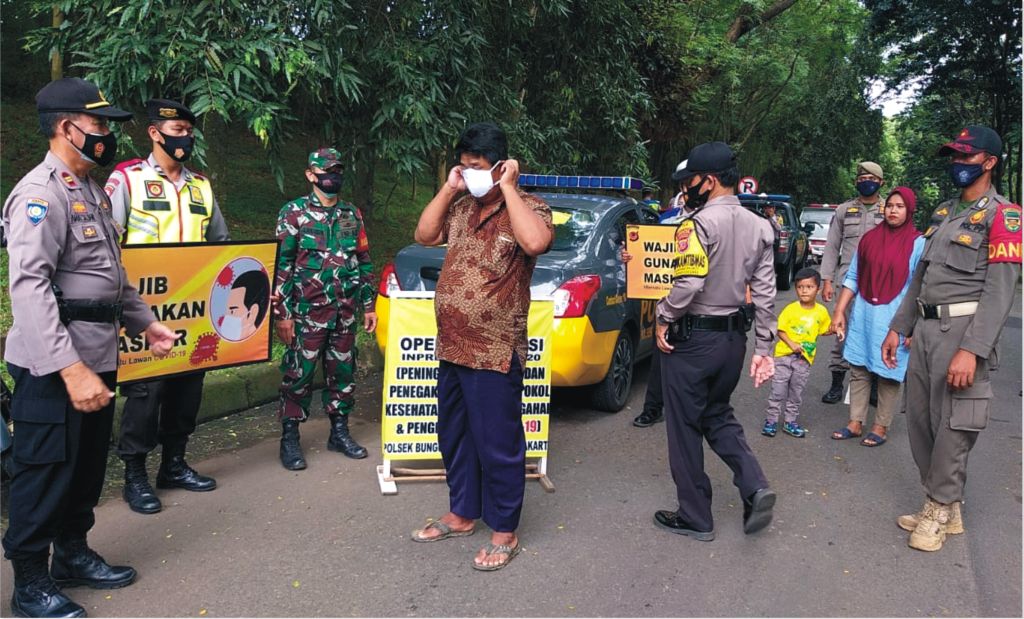 Polsek Bungursari Gelar Oprasi Yustisi Cegah Penyebaran Covid-19