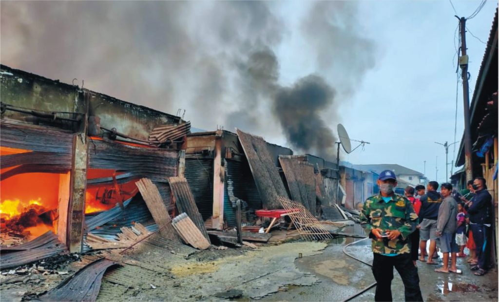 Pasar Impres Pamanukan Ludes Dilalap Sijago Merah