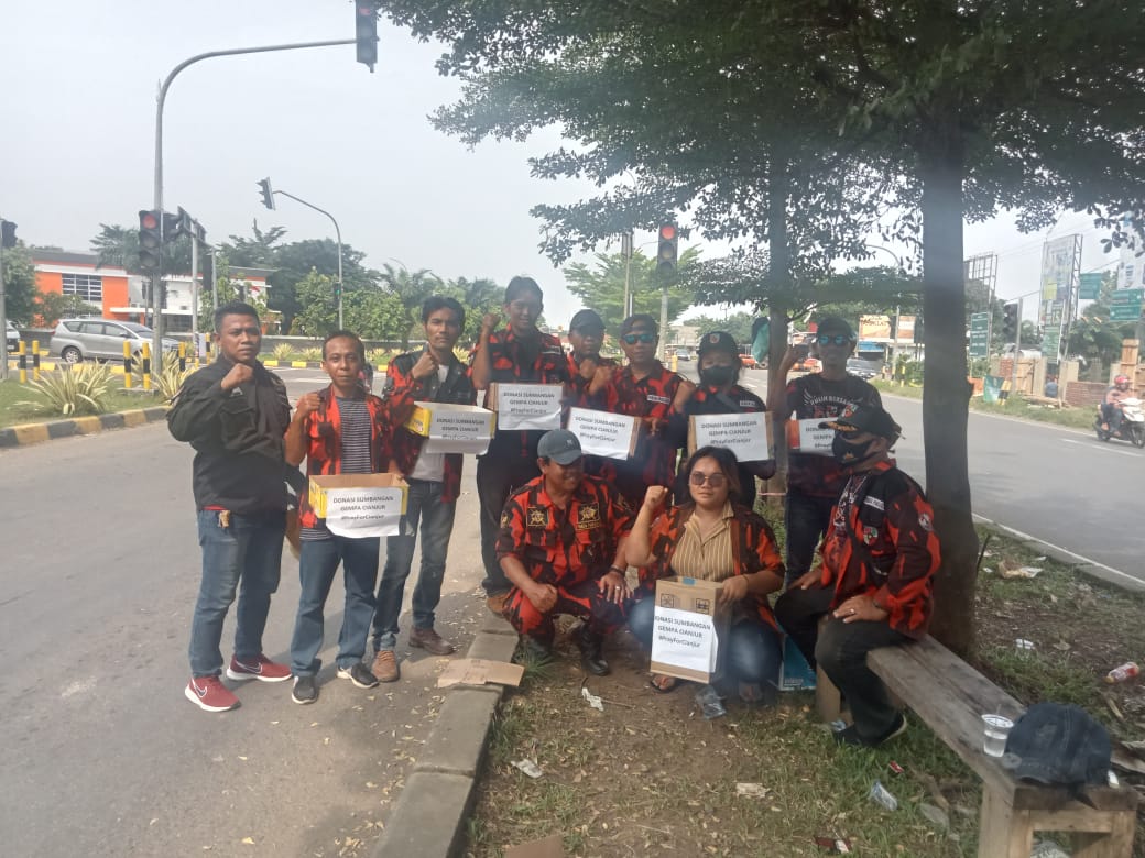 Bentuk Kepedulian Korban Gempa Cianjur, Ormas Pemuda Pancasila PAC Pagaden Adakan Galang Donasi Â