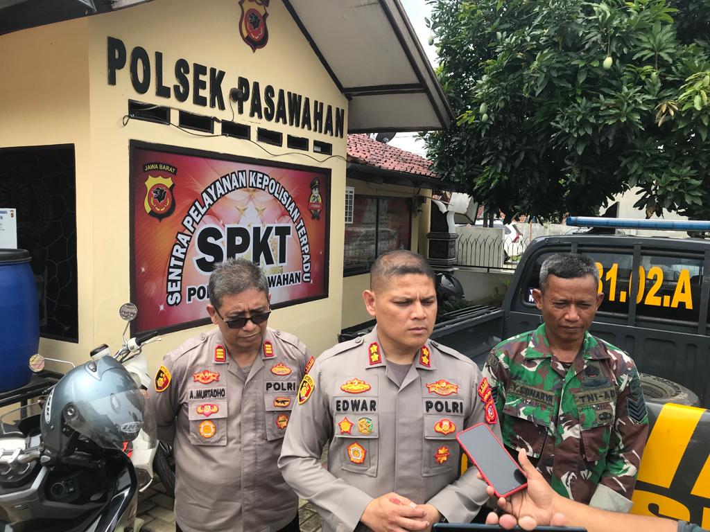 Jajaran Polsek Pasawahan Polres Purwakarta, Berhasil Amankan Belasan Pelajar SMP Asal Kab. Subang Yang Hendak Melakukan Aksi Tawuran
