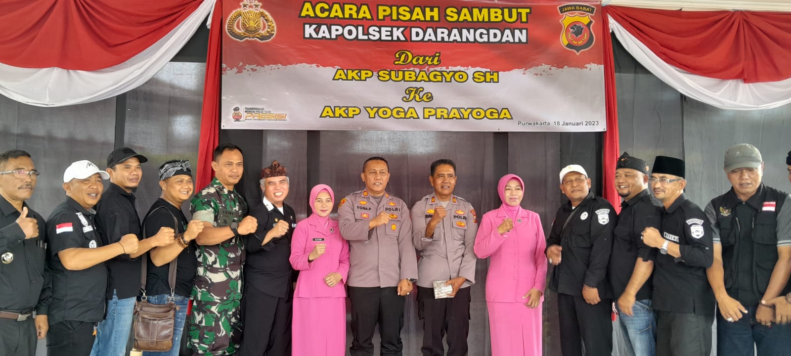 Acara Pisah Sambut Kapolsek Darangdan Polres Purwakarta, Dari AKP Subagyo, SH. Kepada AKP Yoga Prayoga
