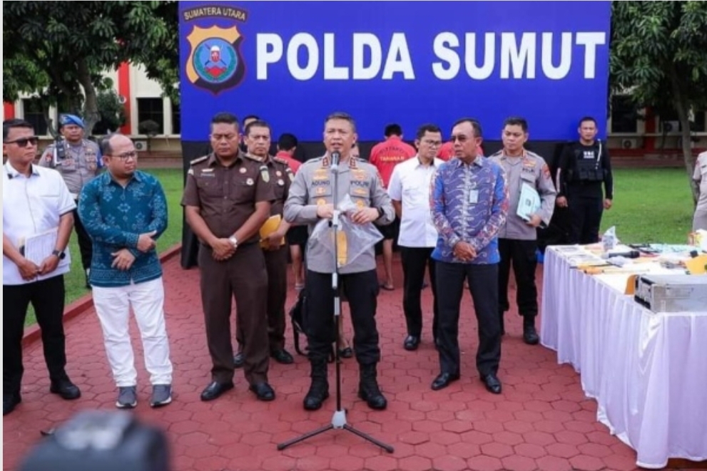 Polda Sumut Amankan 5 Perampok Spesialis ATM Bank antar Provinsi