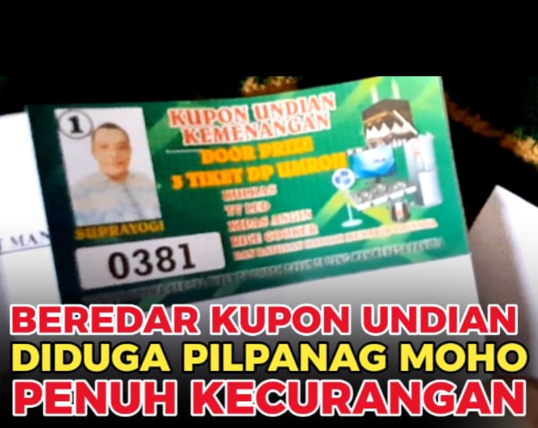 Beredar Kupon Undian, Diduga Pilpanag Moho Penuh Kecurangan