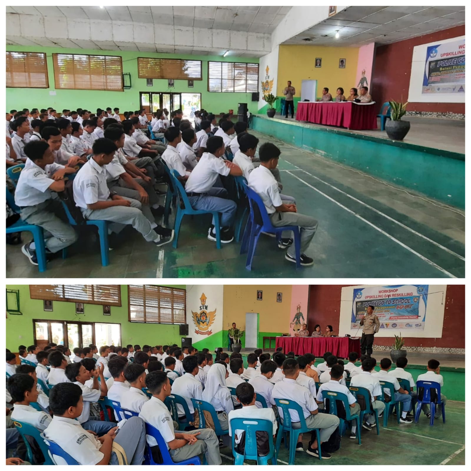 SAT Binmas Polres Siantar POLICE GO TO SCHOOL Berikan Edukasi Bahaya Narkoba Kepada Pelajar SMK Negeri 2
