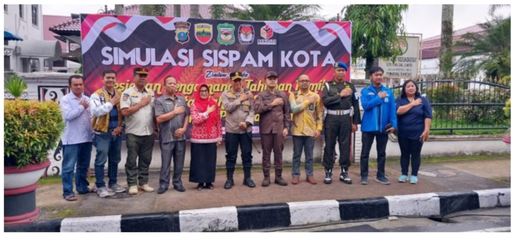 SUKSESKAN PEMILU 2024, POLRES PEMATANGSIANTAR GELAR SIMULASI SISPAM KOTA