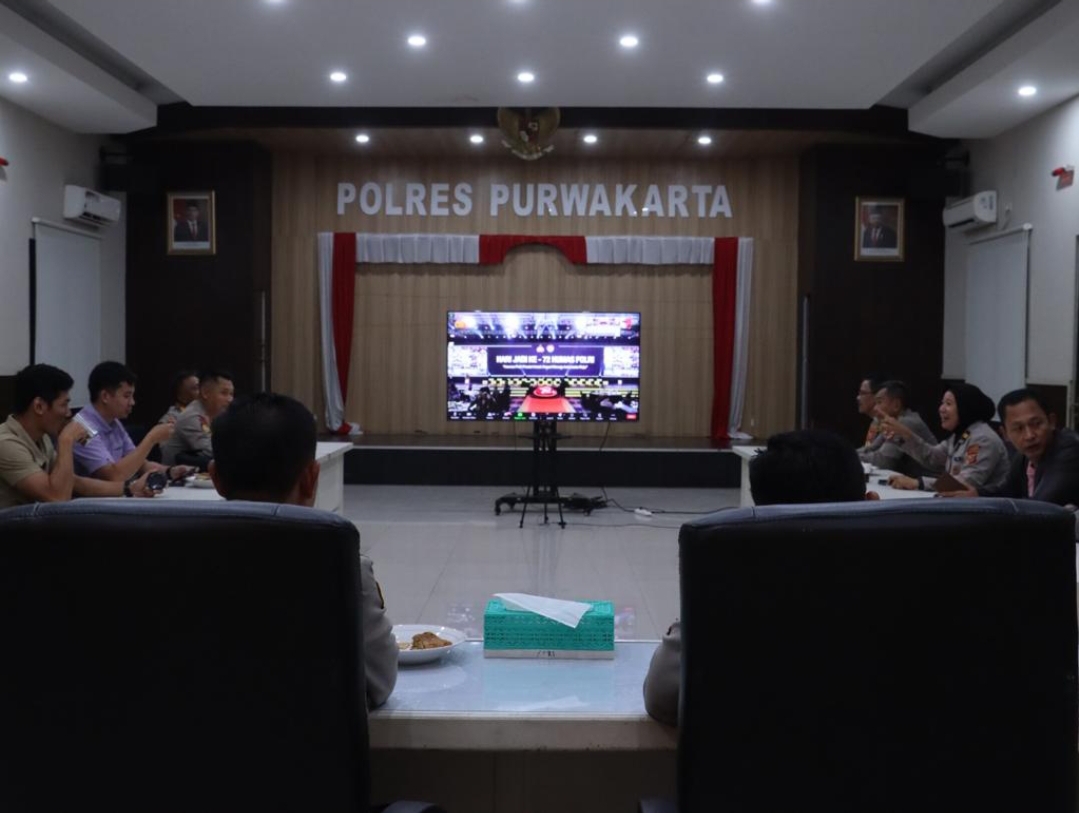 Hari Jadi Humas Polri ke-72, Polres Purwakarta Ikuti Secara Virtual
