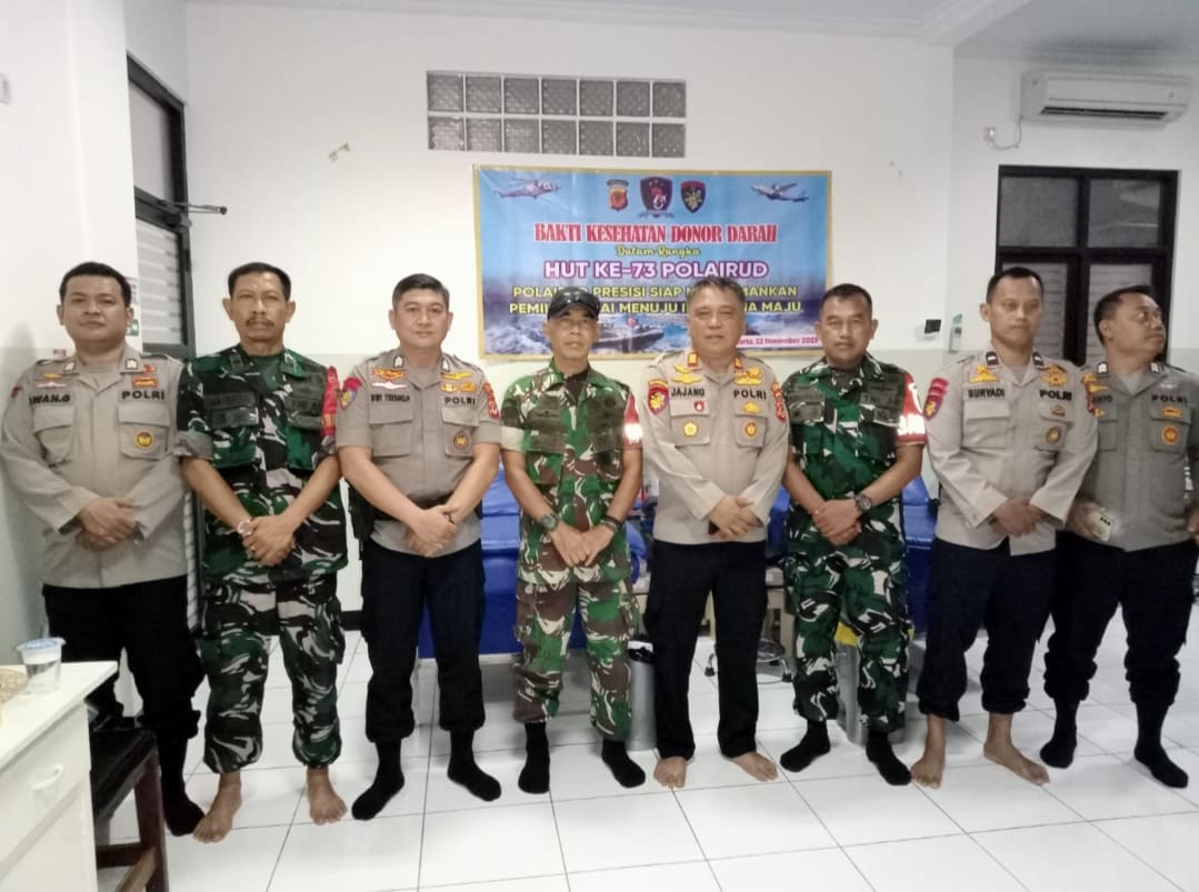 Jelang Peringatan HUT Ke-73 Polairud, Satpolairud Polres Purwakarta Gelar Donor Darah