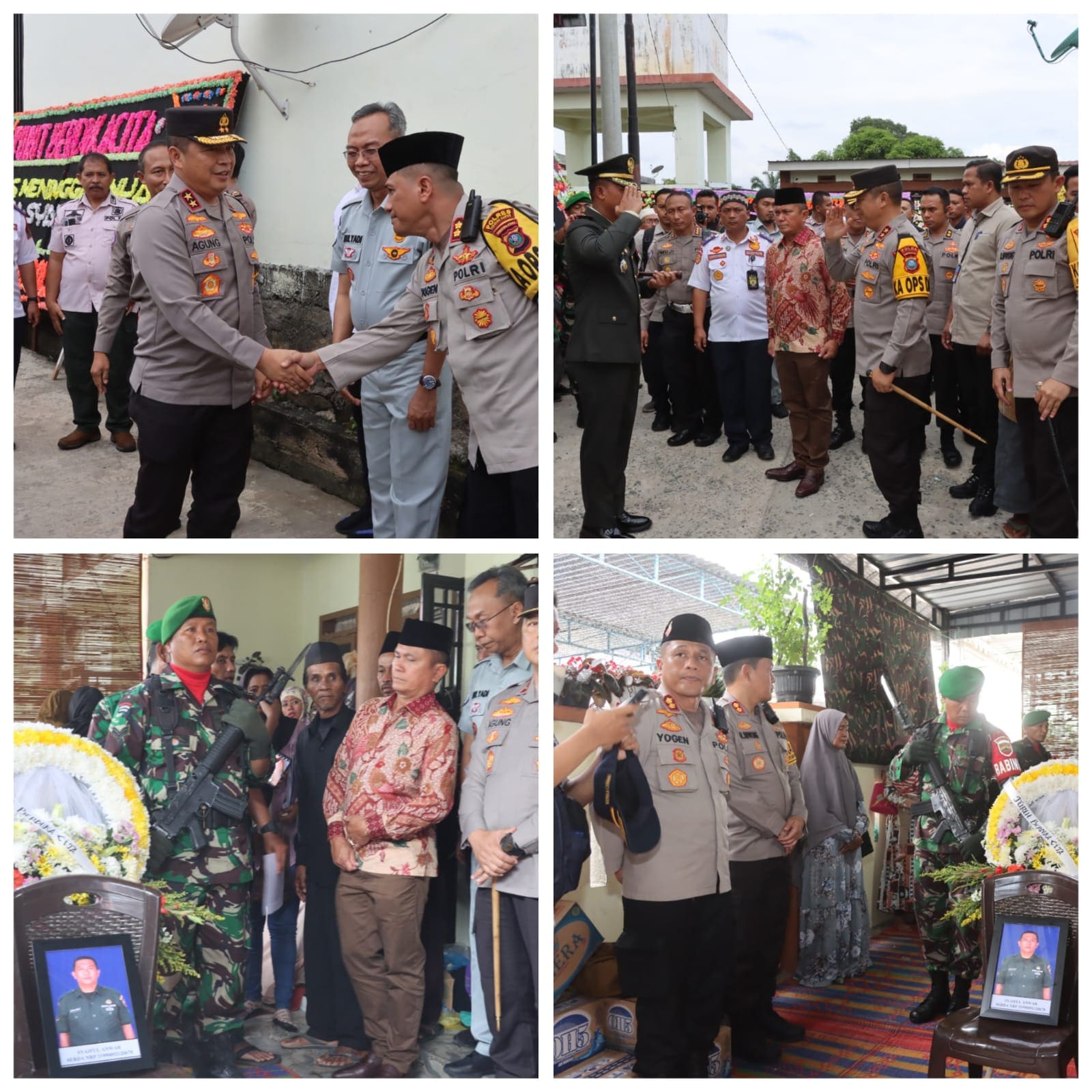 Kapolres Pematang Siantar Dampingi Kapolda Sumut Melayat Babinsa 05 Serbelawan Korban Kecelakaan