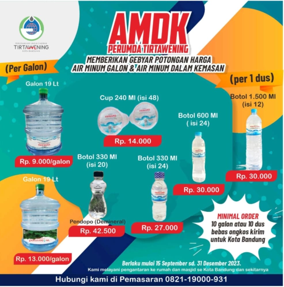 AMDK, Perumda Tirtawening Gebyar Potongan Harga