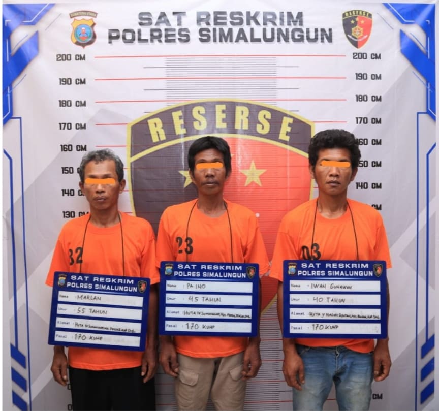 Sekelompok Pelaku Penyerangan Bom Molotov PT. Lonsum Berhasil di Tangkap Sat Reskrim Polres Simalungun