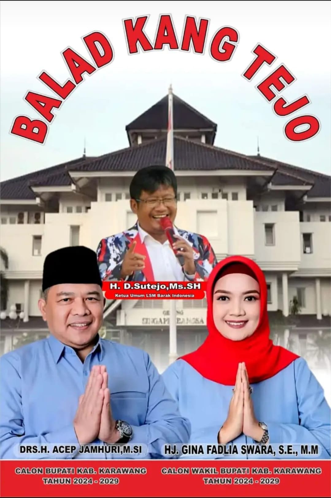 Balad Kang Tejo: Kami Siap Mendukung Pasangan Cabub-Cawabub Acep-Gina dalam Kontestasi Pllkada 2024