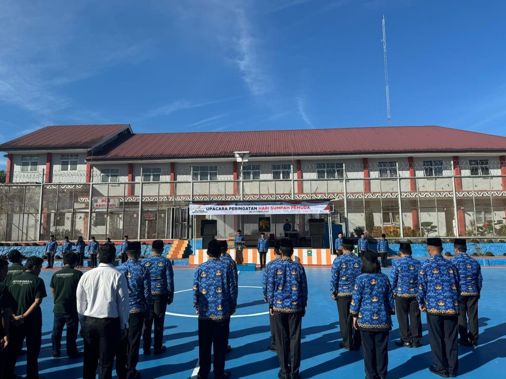Petugas Lapas Narkotika Kelas IIA Pematangsiantar Laksanakan Upacara Peringatan Hari Sumpah Pemuda ke-96 Tahun 2024
