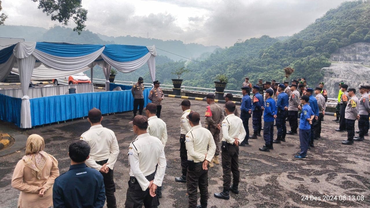 Operasi Lilin Lodaya 2024, Polres Purwakarta Berkolaborasi Dirikan Pos PAM Bendungan Cirata