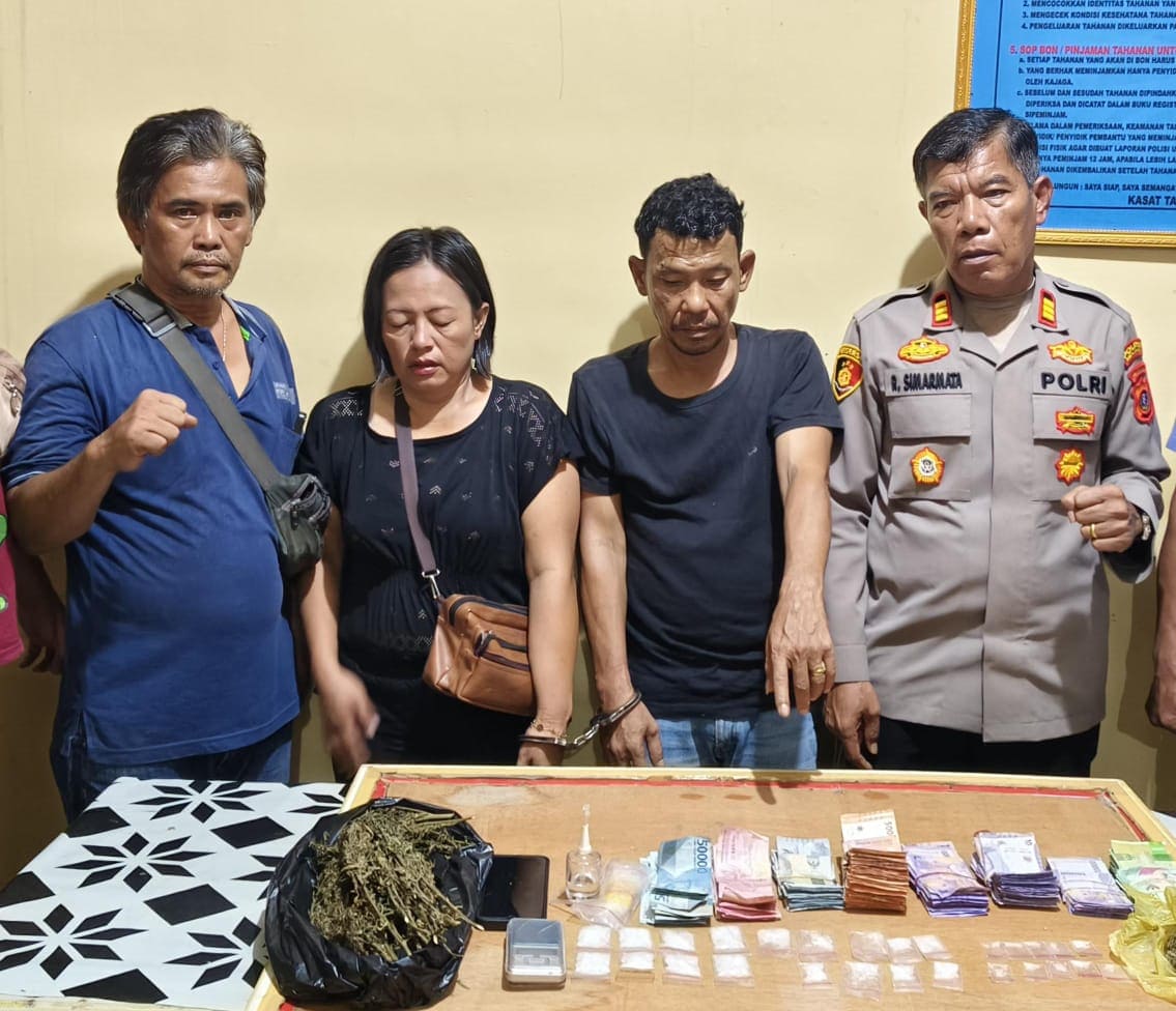 PolseÄ· Bangun Ringkus Dua Orang Penjual Narkoba di Nagori Dolok Marlawan