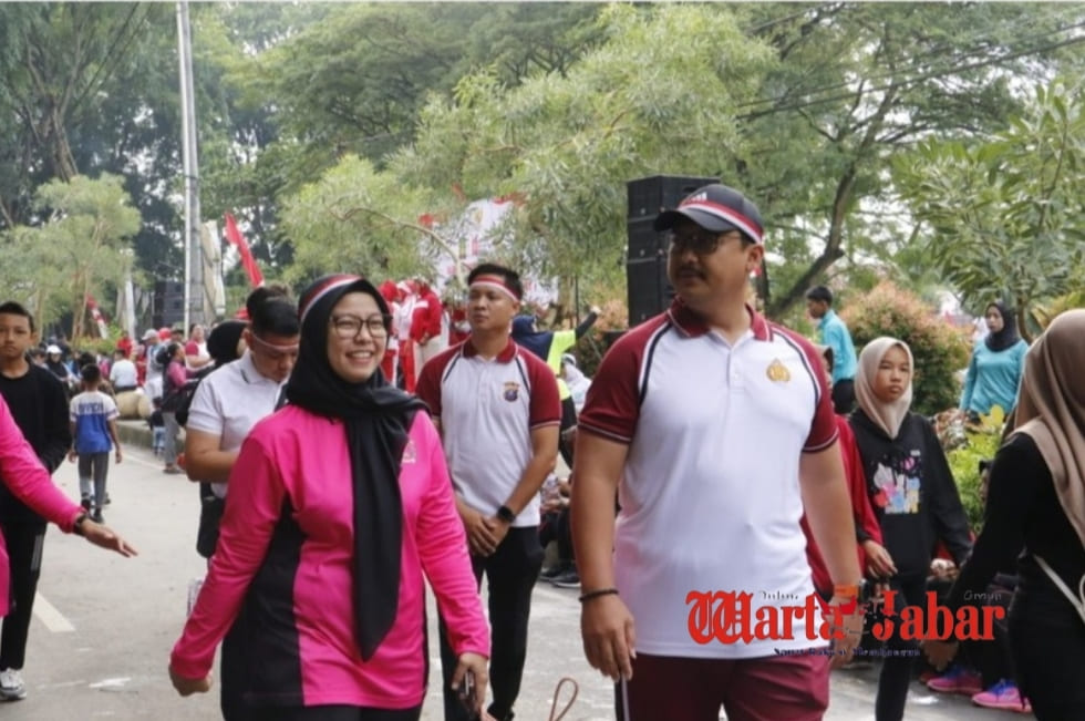 Polres Langkat Gelar Olahraga Bersama Sambut HUT ke-80 RI