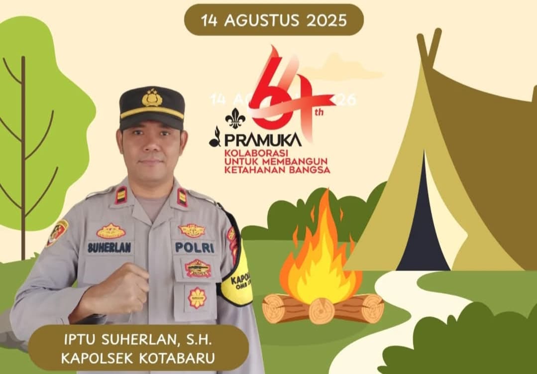 Kapolsek Kotabaru Beserta Jajaran Ucapkan Selamat Hari Pramuka ke-64
