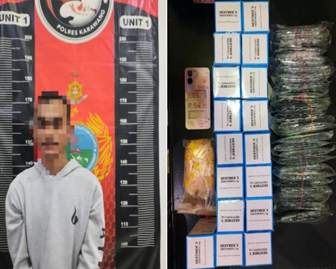 “Polres Karawang Gagalkan Peredaran 20.000 Obat Keras, Pemuda Asal Klari Ditangkap!”