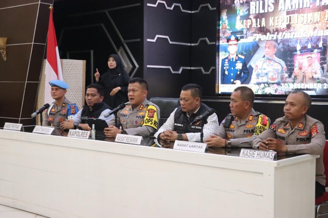 Rilis Akhir Tahun Polres Subang: Kriminalitas Turun 12 Persen Sepanjang 2025