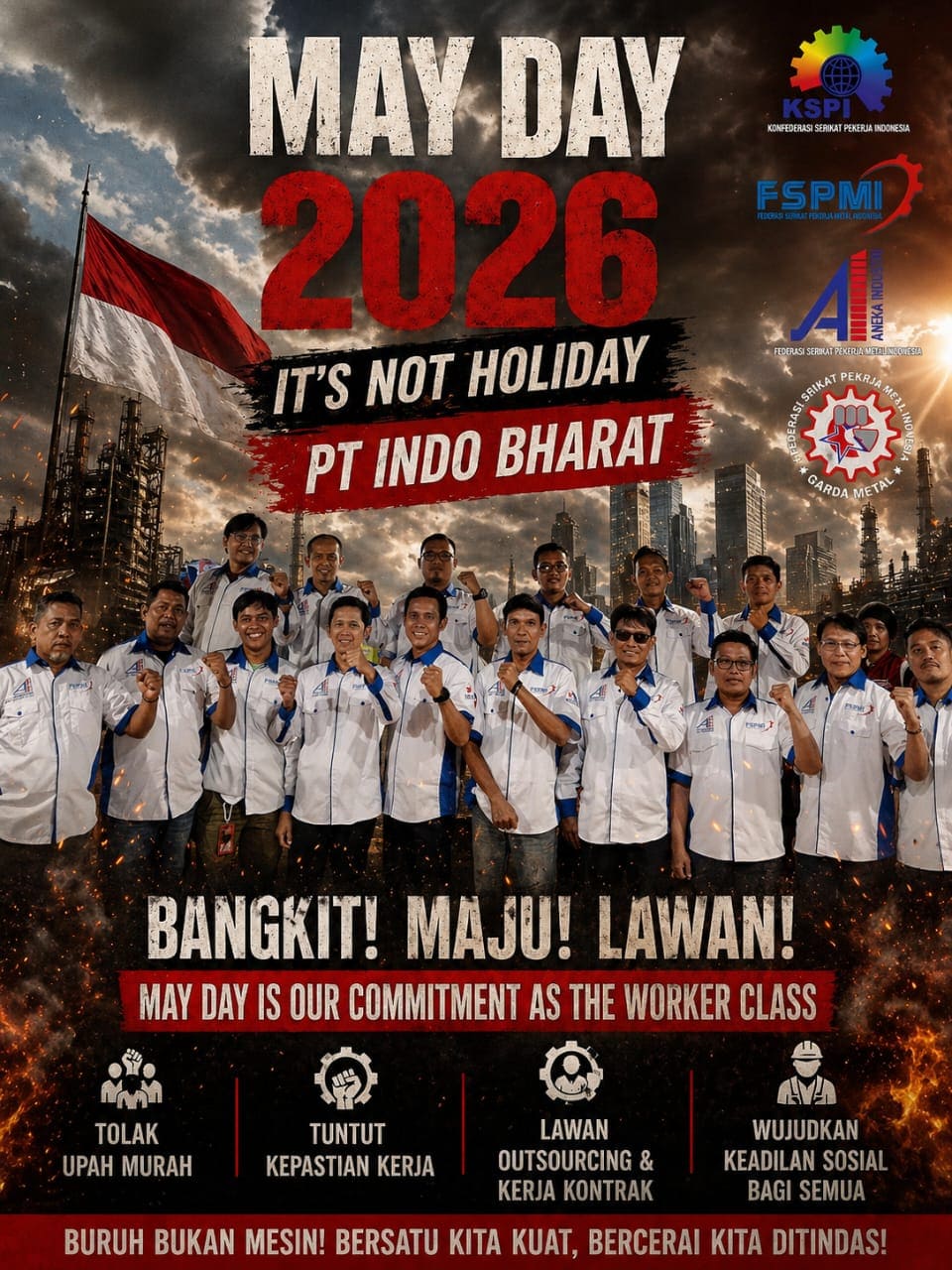 Sambut May Day 2026, FSPMI PT Indo Bharat Rayon Siapkan Aksi dan Suarakan 5 Tuntutan Pekerja
