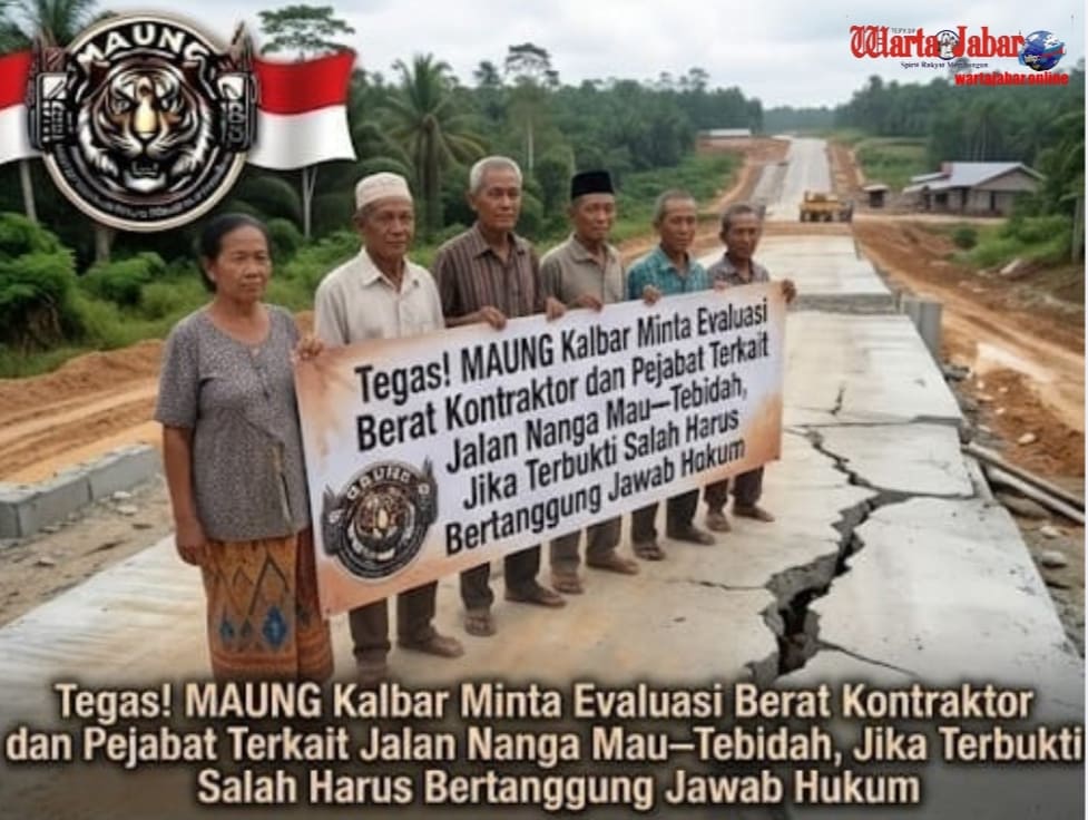 MAUNG Kalbar Dukung Desakan DPRD: Proyek Jalan Nanga Mau–Tebidah Baru Selesai Rusak Parah, KPK Wajib Turun Tangan Usut Dugaan Korupsi