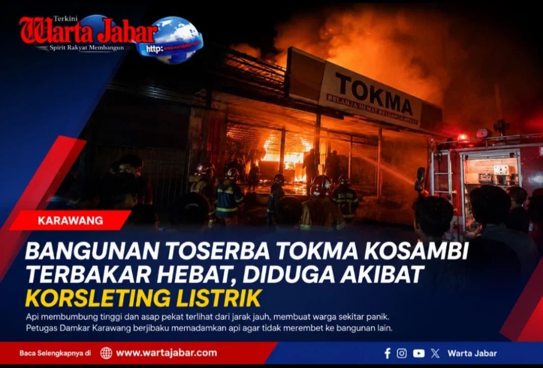 Bangunan Toserba Tokma Kosambi Terbakar, Diduga Dipicu Korsleting Listrik