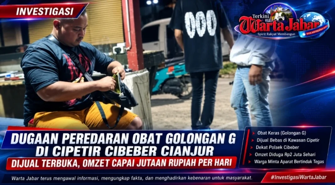 Dugaan Obat Keras Dijual Terbuka di Cipetir Cibeber, Omzet Disebut Capai Rp2 Juta Sehari