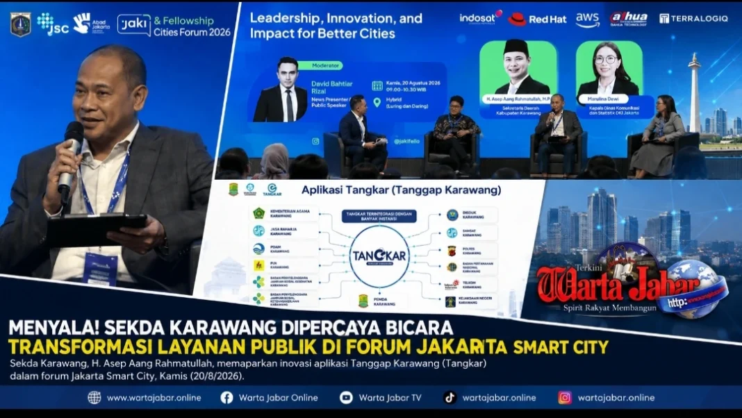 Sekda Karawang Paparkan Transformasi Layanan Publik Digital melalui Tangkar di Forum Jakarta Smart City